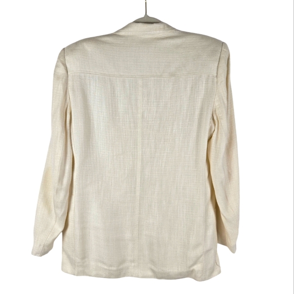 Christian Dior Seperates Cream Vintage Linen-Cotton Blazer - Picture 2 of 12